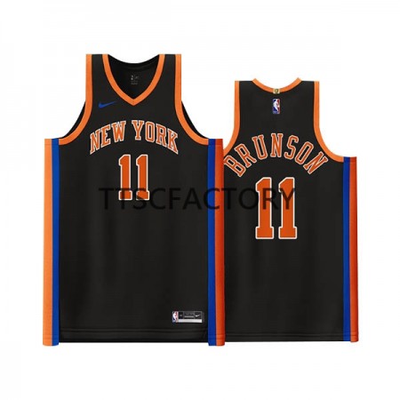 Maglia NBA New York Knicks Jalen Brunson 11 Nike 2022-23 City Edition Nero Swingman - Uomo